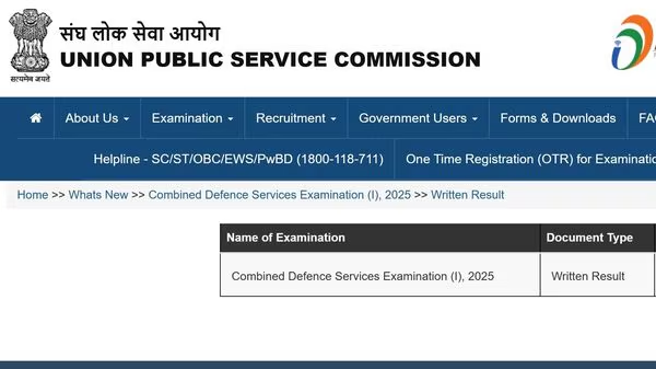 UPSC NDA II 2025 Final Result
