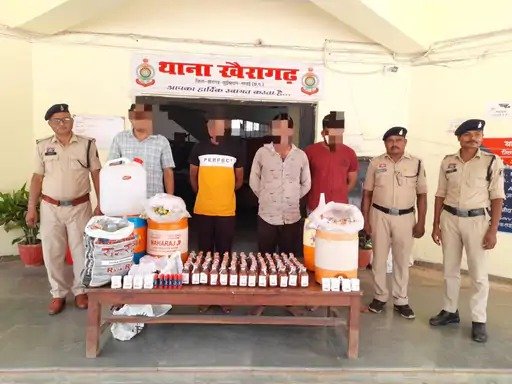 CG News: Excise Sub-Inspector Vijayendra Kumar Suspended in Khairagarh Fake Liquor Factory Case