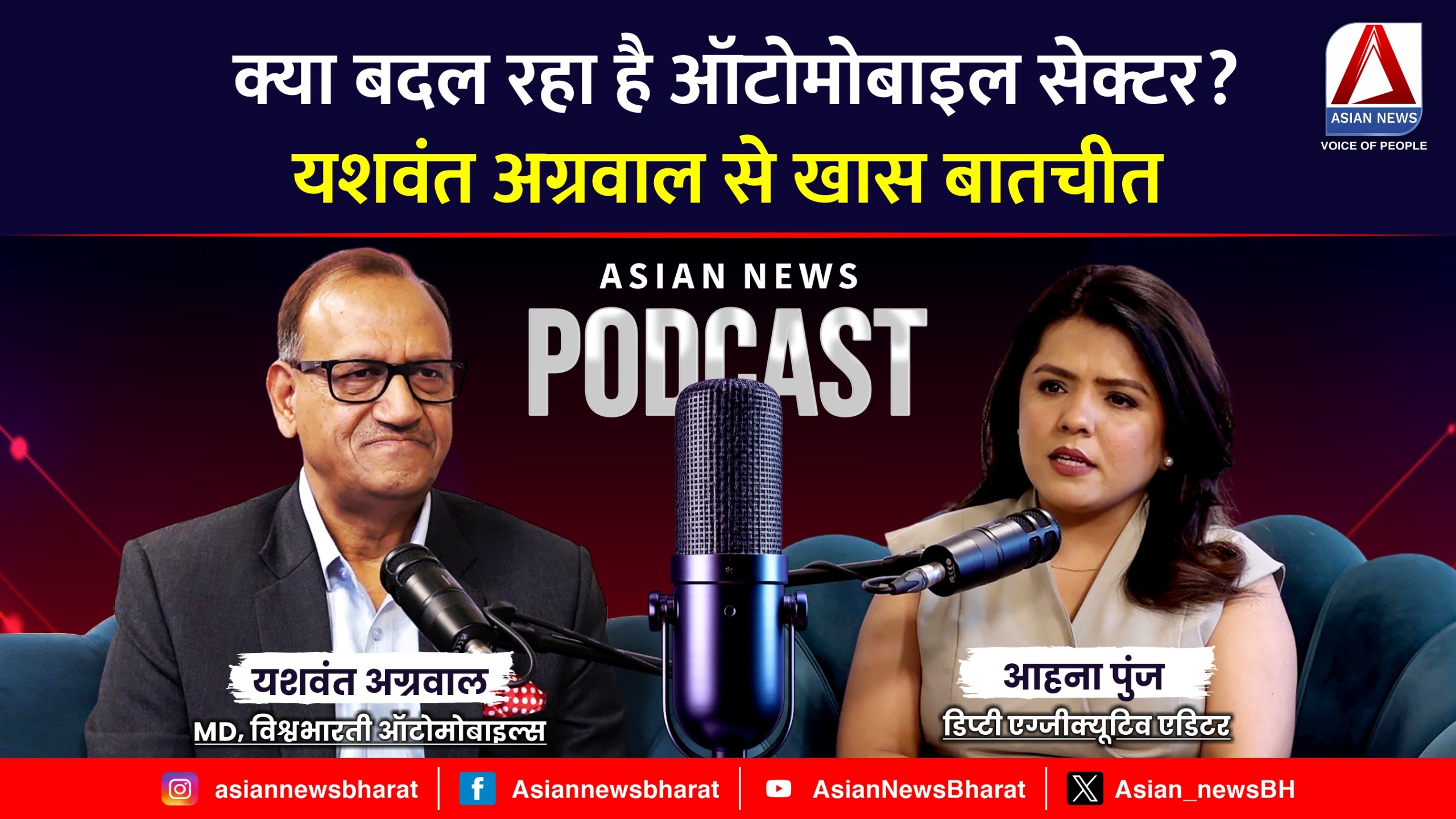 Asian News Bharat Special Podcast : यूरोपियन डील से भारत के ऑटोमोबाइल्स सेक्टर को होगा घाटा ? MD यशवंत अग्रवाल से खास बातचीत Asian News Bharat Special Podcast : यूरोपियन डील से भारत के ऑटोमोबाइल्स सेक्टर को होगा घाटा ? MD यशवंत अग्रवाल से खास बातचीत