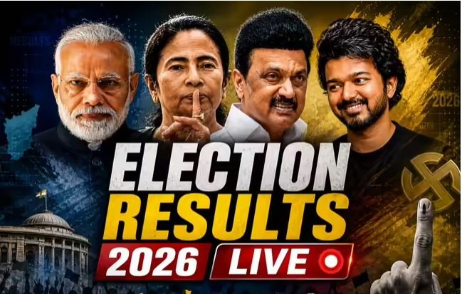 Election Results 2026 Live: बंगाल में बीजेपी बहुमत के करीब 83 सीट पर आगे , 64 पर रुकी टीएमसी, असम में बीजेपी बहुमत के करीब, तमिलनाडु में टीवीके किंगमेकर, केरलम में कांग्रेस,पुडुचेरी में एनडीए को बढ़त,रुझान नहीं asiannewsbharat पर देखें परिणाम