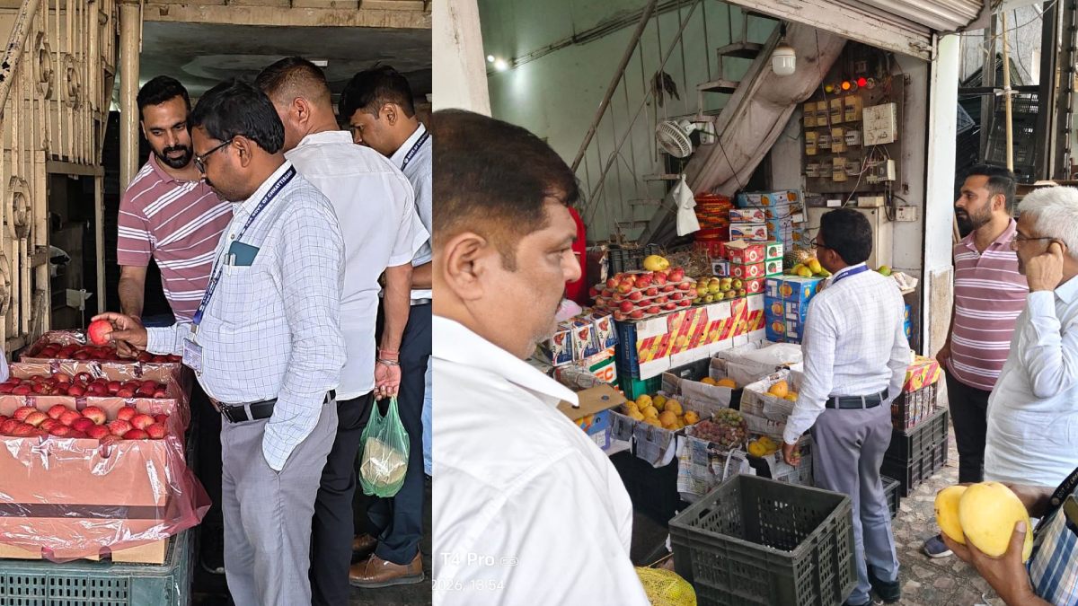 Raipur City News: Food department raids fruit market, destroys 40 kg of rotten fruits, sends 5 samples for testing