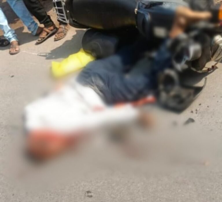 CG Accident: Middle-aged bike rider dies after being hit by a speeding trailer, public anger erupts