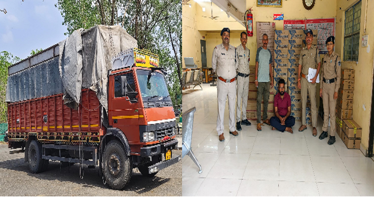 MP News: A secret cellar was built on the roof of the vehicle, liquor worth Rs 30 lakh was seized during checking.