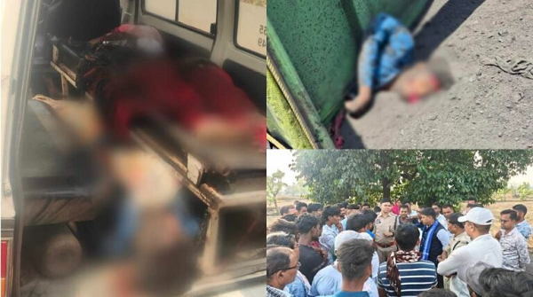 CG Accident: Coal-laden trailer goes out of control and overturns on bike, brother and sister die after being crushed.