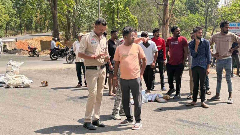 cg-accident-delivery-boy-crushed-by-speeding-truck-even-helmet-could-not-save-his-life
