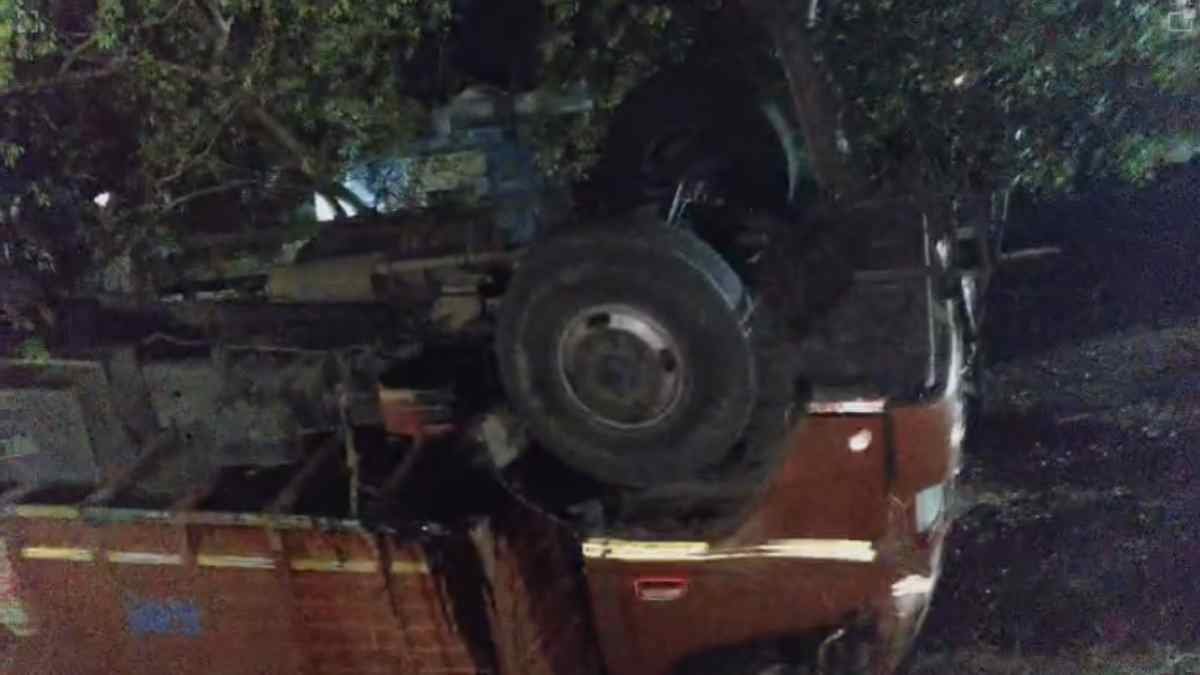 MP Accident: Truck loaded with onions overturns at a 90-degree blind turn, 3 labourers die tragically