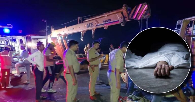 UP Accident: Uncontrolled canter overturned after hitting a divider on Ganga Expressway, 3 people including an innocent child died.