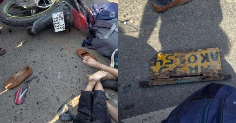 UP Accident: Entire family devastated in one stroke, truck hits bike, husband, wife and 3 children die