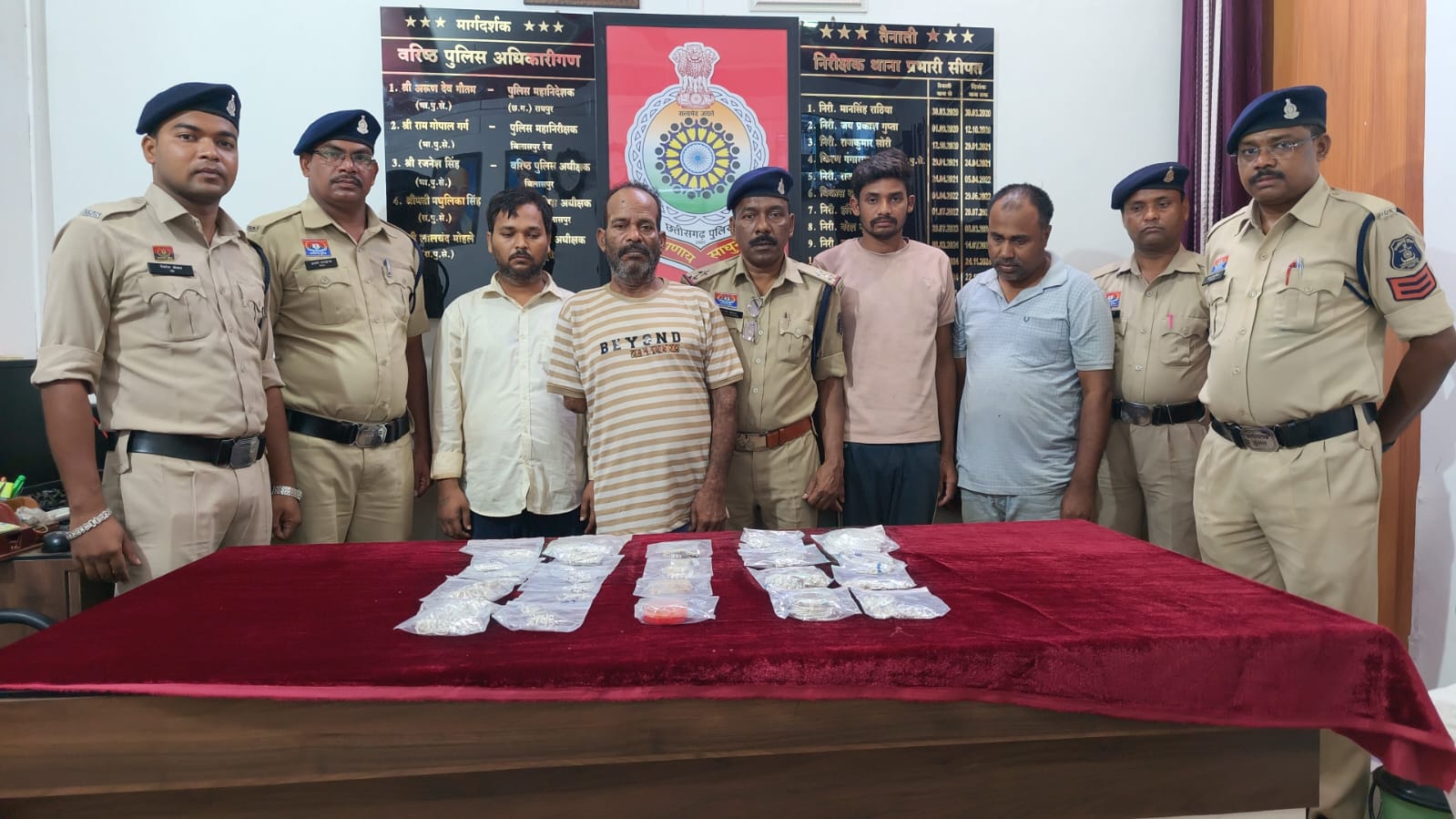 CG Crime : 4 महीने बाद ज्वेलर्स चोरी का खुलासा, 6.80 लाख के सोना-चांदी के जेवर बरामद, 4 आरोपी गिरफ्तार