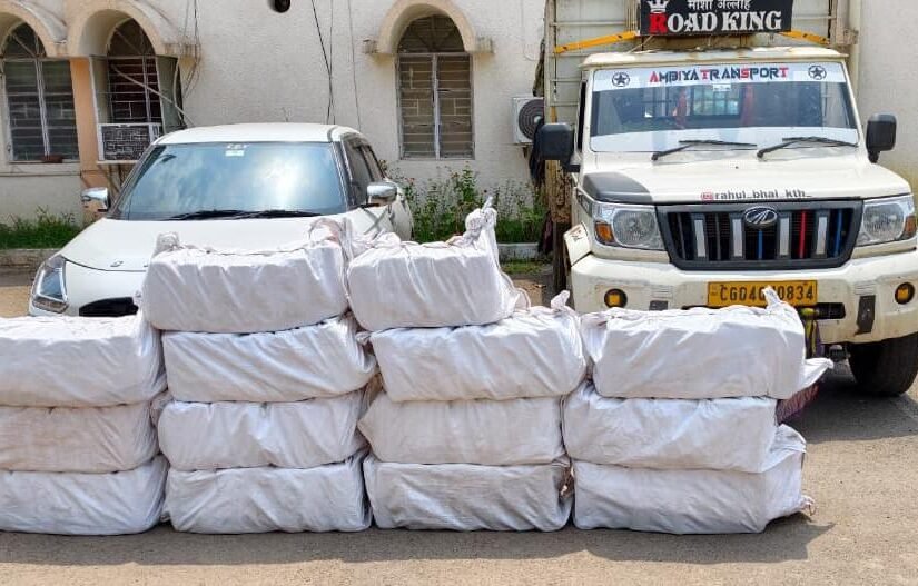 CG Crime: 5 interstate smugglers arrested with ganja worth Rs 2.60 crore