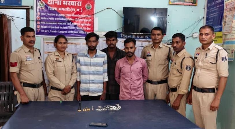 CG Crime: A closed house was targeted, stolen goods were melted to make gold biscuits, three accused arrested.
