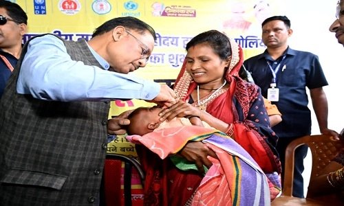 National Pulse Polio Campaign: 'Two drops of polio vaccine, protection for every child' – Chief Minister Vishnu Deo Sai appeals to the people of the state to participate in the National Pulse Polio Campaign.