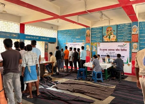 Jindal Foundation, specialist doctors conducted health check-ups for inmates at Raigarh District Jail.