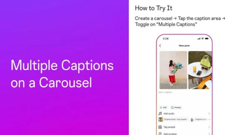Instagram यूजर्स के लिए बड़ा अपडेट, अब कैरोसेल पोस्ट में हर फोटो-वीडियो पर लिख सकेंगे अलग-अलग कैप्शन