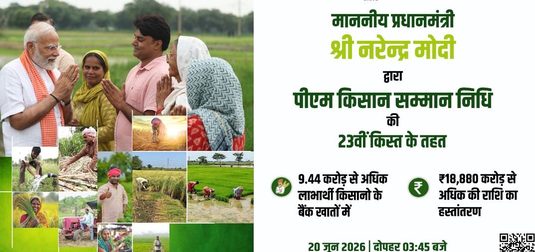 Pm Kisan Samman Nidhi 23rd Installment Credit On 20 June In To Farmers Account