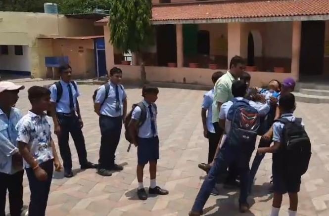 Student collapses during prayer assembly, JRD School Bhilai.