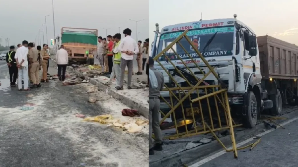 UP Accident: Speeding trailer runs over people waiting for a bus; 2 dead, several injured.
