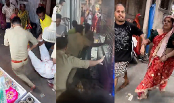 UP News: A balcony of a house fell on devotees near the Banke Bihari temple, causing chaos during the darshan.