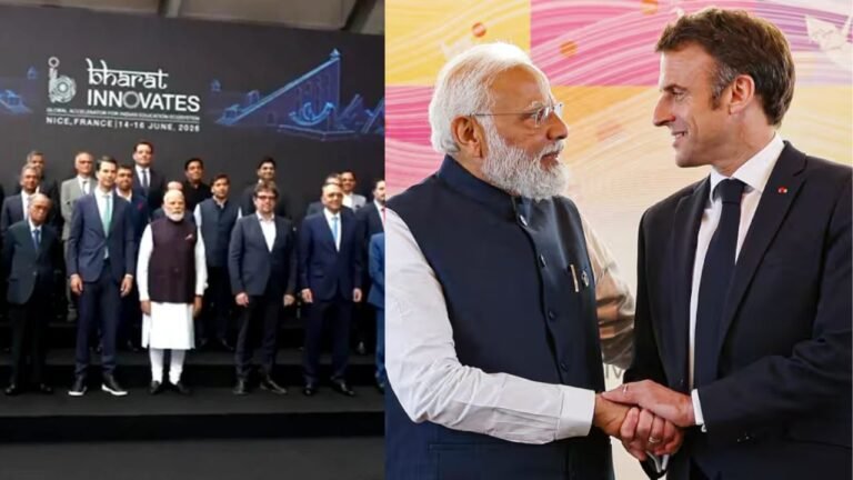 PM Modi and Macron Meet : नीस में मिले पीएम मोदी और राष्ट्रपति मैक्रों, ‘भारत इनोवेट्स 2026’ का किया उद्घाटन