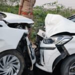 UP Accident: 4 dead, 3 injured in head-on collision between two cars.
