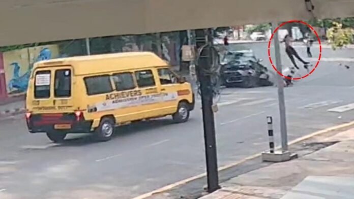 CG Accident: Student on scooter killed after being hit by speeding car; video of the accident goes viral.