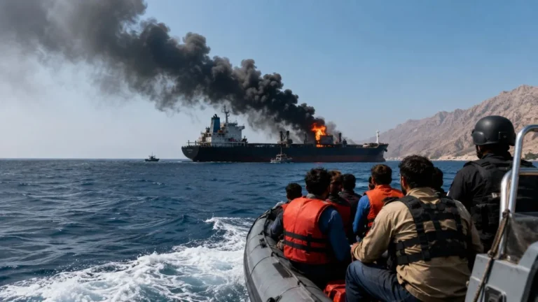 Hormuz Ship Attack: होर्मुज में भारतीय नाविकों के कमर्शियल शिप पर हमला, 10 ने समुद्र में कूदकर बचाई जान, 1 अब भी लापता