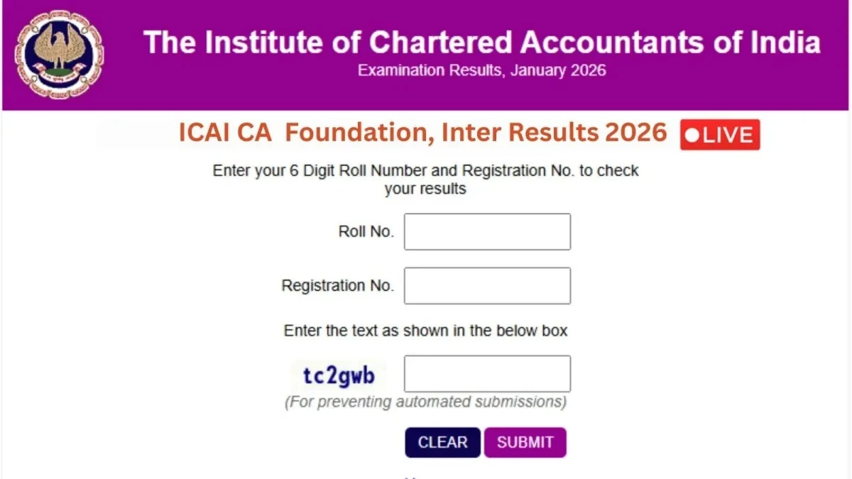 ICAI ने जारी किया CA फाउंडेशन मई 2026 का रिजल्ट, साक्षी जैन बनीं ऑल इंडिया टॉपर, ऐसे देखें अपना परिणाम
