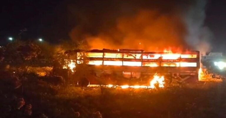 Major Accident: Sleeper bus and trailer collide on Delhi-Mumbai Expressway; 8 killed, including 5 passengers from Indore, after fire breaks out.
