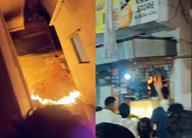 CG News: Fire breaks out at a grocery store; goods worth lakhs reduced to ashes; two youths sustain burns.