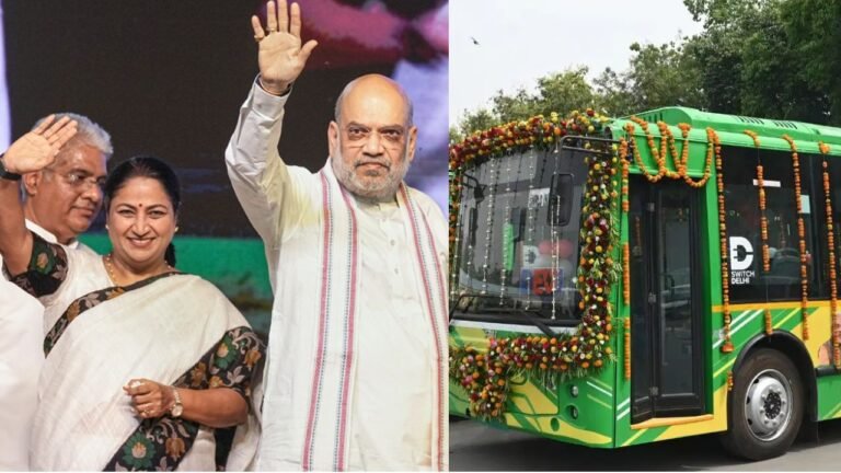 Delhi News : दिल्ली को मिलीं 300 नई इलेक्ट्रिक बसें, अमित शाह ने दिखाई हरी झंडी; तीन नए बस डिपो का हुआ उद्घाटन