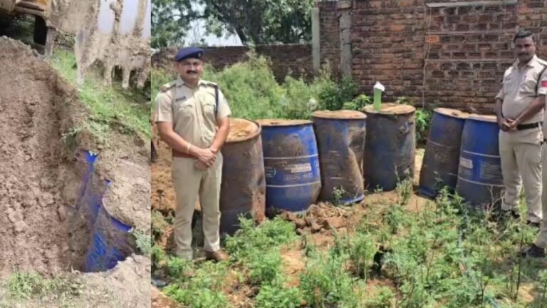 MP News : अवैध शराब के खिलाफ बड़ी कार्रवाई, जमीन के नीचे दफन मिला 2065 लीटर शराब जब्त