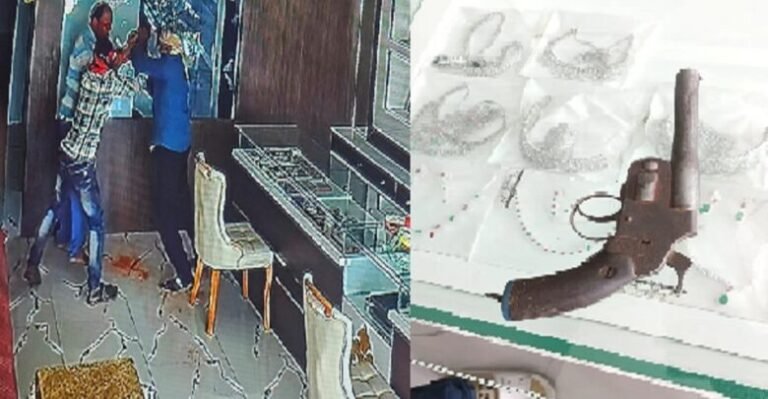 CG News: Robbers disguised as women attempted a daylight heist at a jewelry shop but failed; the accused fled the scene, abandoning a country-made pistol and a motorcycle.